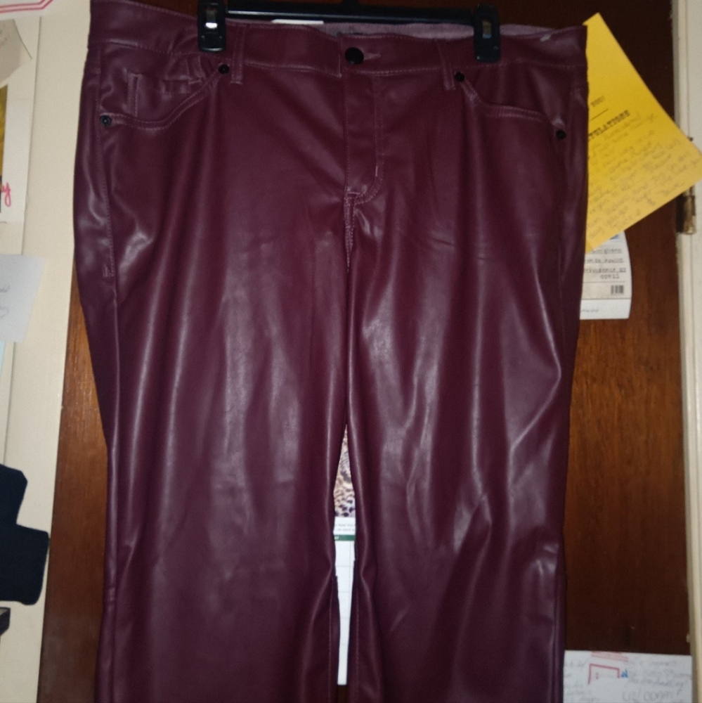 TORRID Faux Leather Mid Rise Pants - Picture 5 of 8